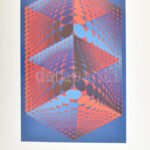 1994 Vasarely, Victor (1908-1997): Hatlapos teljes mappa (teljes a borítóval együtt). Bp., é.n., Vasarely Múzeum, ofszet, papír, lapméret: 42,5x31 cm