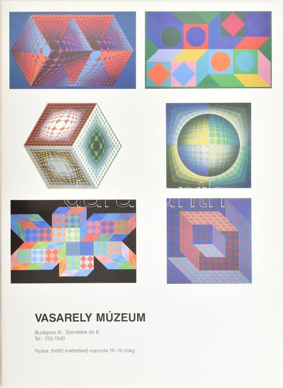1994 Vasarely, Victor (1908-1997): Hatlapos teljes mappa (teljes a borítóval együtt). Bp., é.n., Vasarely Múzeum, ofszet, papír, lapméret: 42,5x31 cm - Image 2