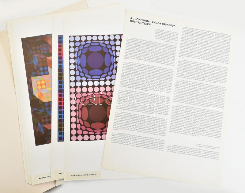 1994 Vasarely, Victor (1908-1997): Hatlapos teljes mappa (teljes a borítóval együtt). Bp., é.n., Vasarely Múzeum, ofszet, papír, lapméret: 42,5x31 cm - Image 3