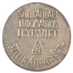 DN 'Szilikátipari Tudományos Egyesület - A szilikátiparért' kétoldalas ezüstözött fém emlékérem (62mm) T:2 - Image 2