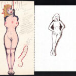 Jelzés nélkül: Pornó grafika, 4 db, 21×14,5 cm