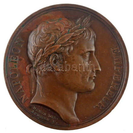 Franciaország / Első Császárság 1804. 'Napóleon császár / A szenátus és a nép' kétoldalas bronz emlékérem, Szign.:Bertrand Andrieu, Romain Jeuffroy (40mm) T:2 kis patina France / First Empire 1804. 'Emperor Napoleon / The Senate and