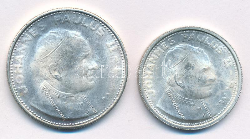 Vatikán DN 'II. János Pál / Pieta' ezüstözött fém emlékérem (35mm) + 'II. János Pál / Czestochowa-i Fekete Madonna' ezüstözött fém emlékérem (30mm) T:1- Vatican ND 'John Paul II / Pieta' silver-plated metal medallion (35mm) + - Image 2