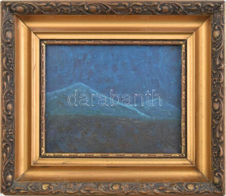Mednyánszky jelzéssel: Hegyvidék. Olaj, vászon, dekoratív fakeretben. 18x22 cm.