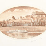 6 db Budapest témájú rézkarc, klf. alkotók (Vagyócki Károly, Bojtos Károly stb.) jelzett, lapméret, 20,5x28 cm - Image 4