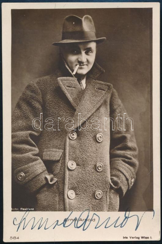 Ernst Arnold (1890-1962) zeneszerző aláírt fotólapja