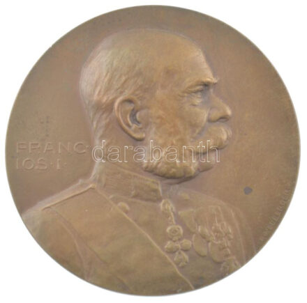 Ausztria 1914. 'Ferenc József' kétoldalas bronz emlékérem. Szign.: Rudolf Neuberger / Arnold Hartig (50mm) T:1- patina Austria 1914. 'Franz Joseph' two-sided bronze commemorative medallion. Sign.: Rudolf Neuberger / Arnold Hartig (50mm) C:AU