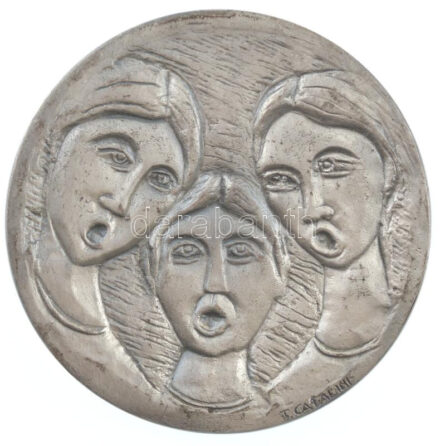 Olaszország 1987. 'XXVII. Rassegna Internazionale Cappelle Musicali' kétoldalas ezüstözött fém emlékérem, 'Fanini' gyártói jelzéssel. Szign.: T. Catalini (60mm) T:2 Italy 1987. 'XXVII. Rassegna Internazionale Cappelle Musicali'