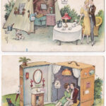 4 db RÉGI humoros motívum képeslap / 4 pre-1945 humour motive postcards - Image 2