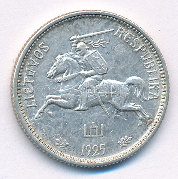 Litvánia 1925. 2L Ag T:2 Lituhania 1925. 2 Litu Ag C:XF Krause KM#77 - Image 2
