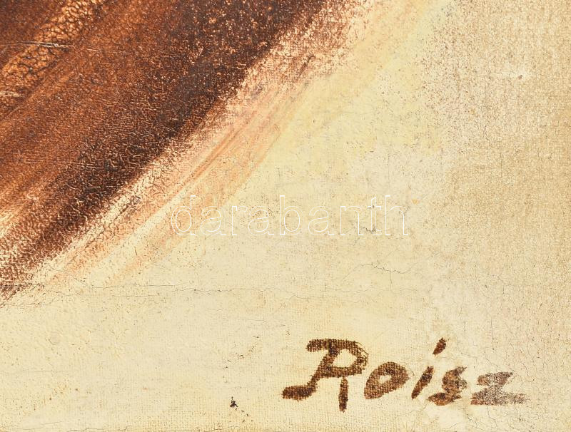 Roisz jelzéssel: Női portré. Olaj, vászon. 70x50 cm - Image 2
