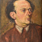Jelzés nélkül: Férfi portré, olaj, vászon, 35x25 cm