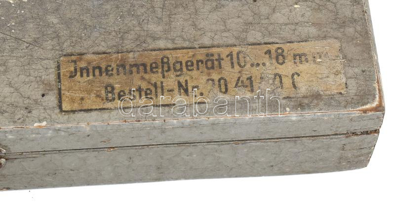 II. világháborús német keréknyomásmérő doboza 11x21 cm - Image 2