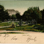 1902 Arad, Salacz park. Bloch H. nyomdája / park