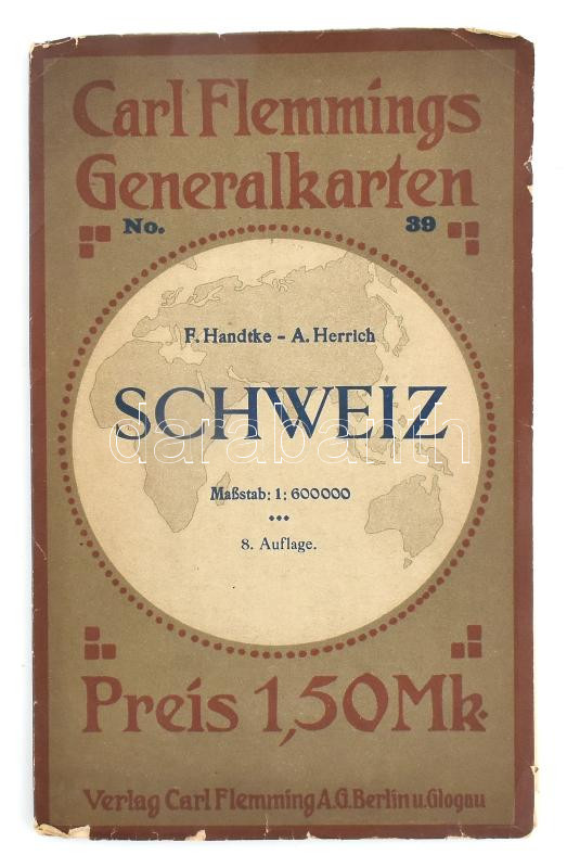 cca 1920 Flemmings Svájc térkép - Image 2