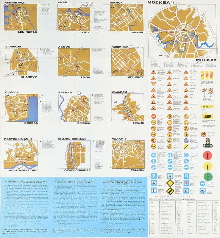 cca 1970 Moszkva autós térkép - Image 2
