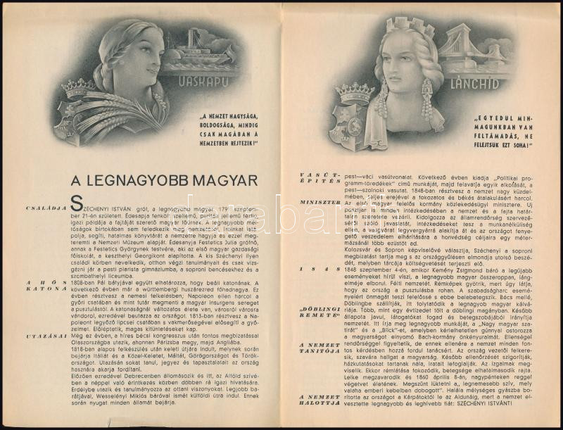 cca 1940 Széchenyi István életútja illusztrált formában. Légrády Sándor illusztrációi leporellón - Image 3