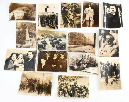 1956 Budapest, 15 db eredeti fotó az 1956-os forradalom és szabadságharc eseményeiről. Francia sajtófotók / 15 orginal photos from the 1956 revolution. French press photo 18x12 cm