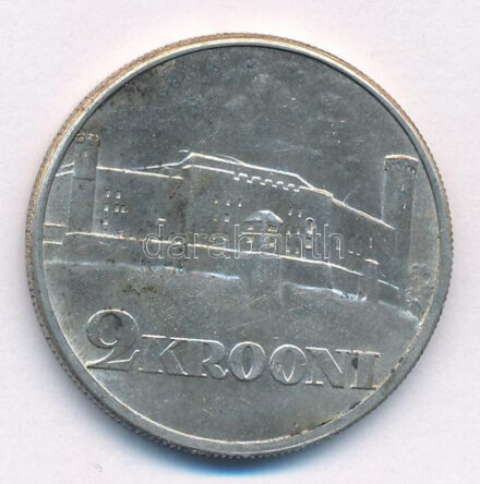 Észtország 1930. 2K Ag 'Toompea' T:2 patina Estonia 1930. 2 Krooni Ag 'Toompea' C:XF patina Krause KM#20