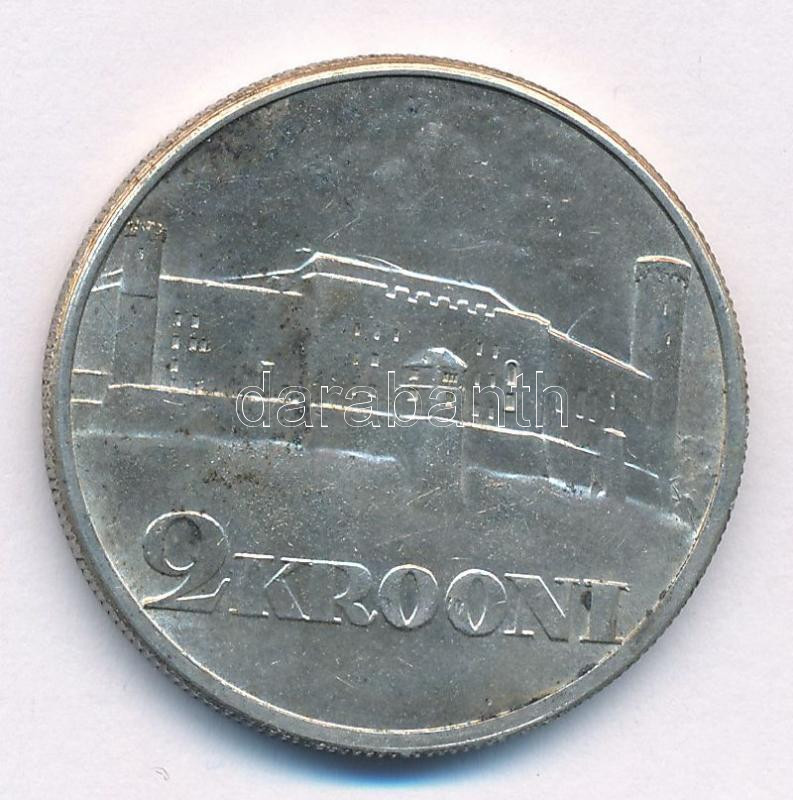 Észtország 1930. 2K Ag 'Toompea' T:2 patina Estonia 1930. 2 Krooni Ag 'Toompea' C:XF patina Krause KM#20