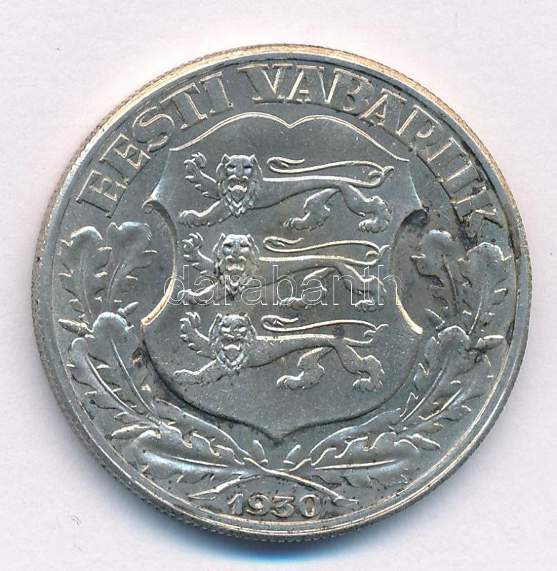 Észtország 1930. 2K Ag 'Toompea' T:2 patina Estonia 1930. 2 Krooni Ag 'Toompea' C:XF patina Krause KM#20 - Image 2