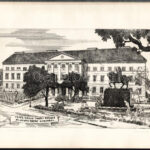 Olvashatatlan jelzéssel, 5 db grafika: Székesfehérvár részletek (Romkert, Szabadság tér stb.). Rézkarc, papír, 19x29 cm - Image 3