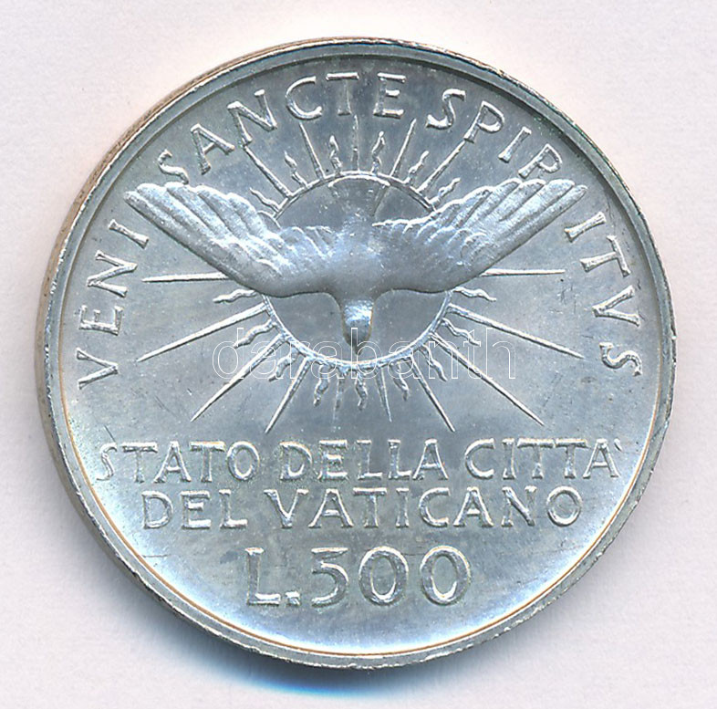 Vatikán 1963. 500L Ag 'Sede Vacante' T:1,1- kis patina Vatican 1963. 500 Lire Ag 'Sede Vacante' C:UNC,AU small patina Krause KM#75 - Image 2