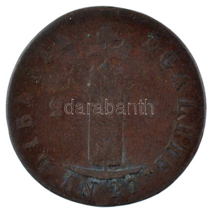 Haiti 1830. (AN 27) 2c Cu T:3 Haiti 1830. (AN 27) 2 Centimes Cu C:F Krause KM#A22