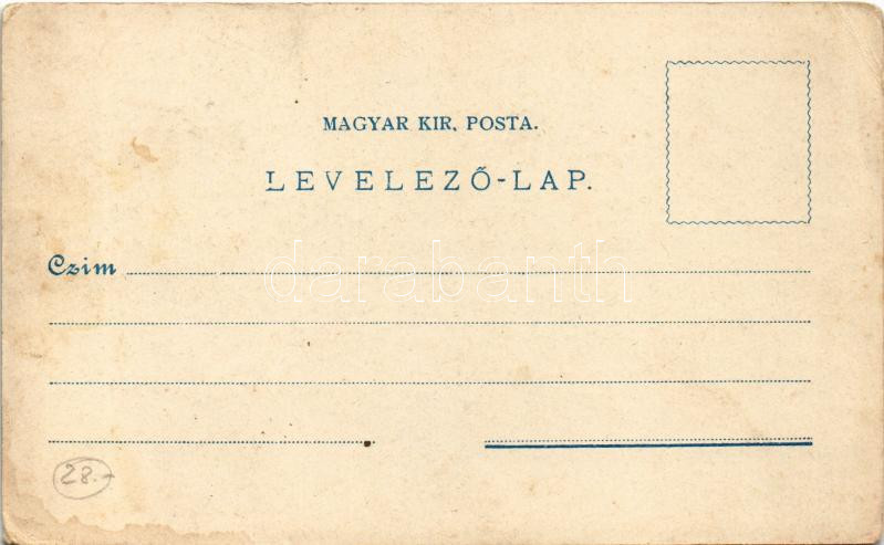 Arad, Vértanú szobor, Színház épülete. Lengyel Lip. / Martyrs' statue, theatre. Art Nouveau, floral, litho (EB) - Image 2