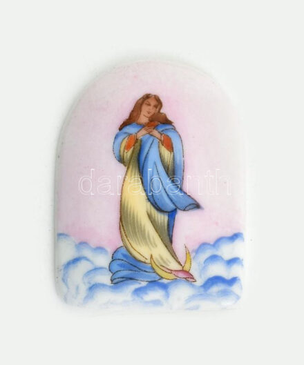Régi kézzel festettmária medál, foglalat nélkül, 4x3cm