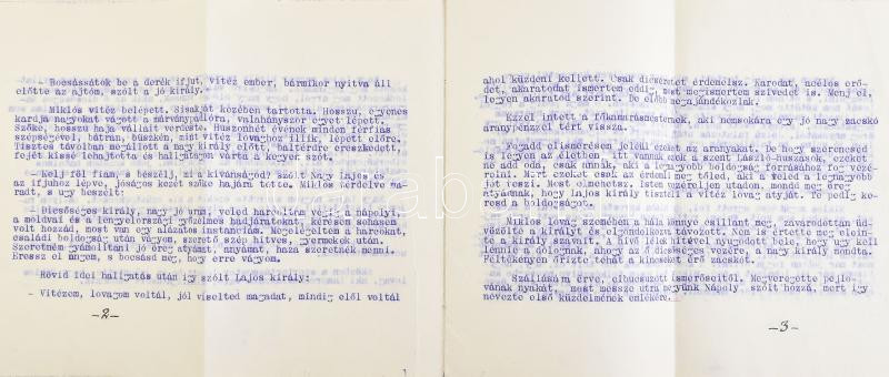 1913 Dr. Toldy Elemér: A Szent László-húszasok története, gépirat, 11p - Image 2