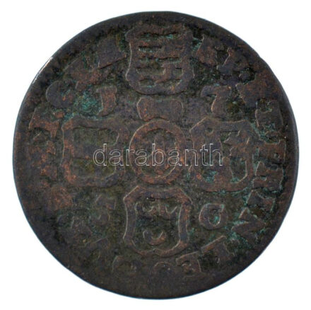 Liege 1750. 1L Cu 'Bajor János Teodor' T:2-,3 Liege 1750. 1 Liard 'John Theodore of Bavaria' C:VF,F Krause KM#155