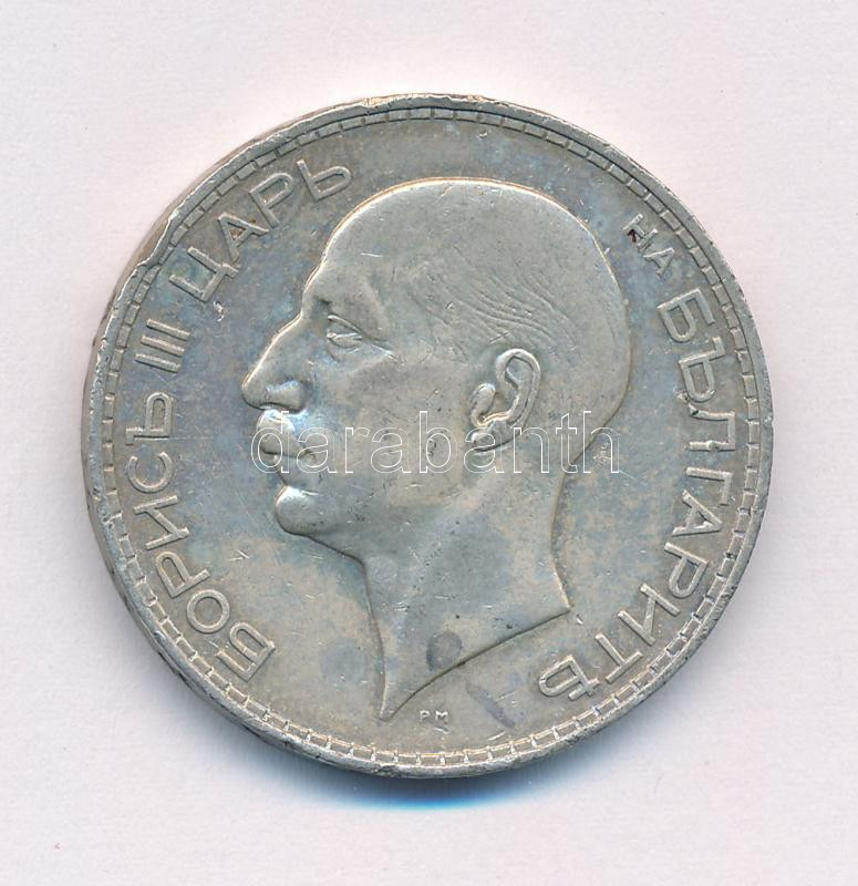 Bulgária 1937. 100L Ag 'III. Borisz' T:2 patina, ph. Bulgaria 1937. 100 Leva Ag 'Boris III' C:XF patina, edge error Krause KM#45
