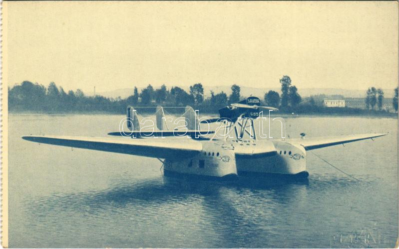 Societa Aerea Mediterranea, Idro S. 55 P., Linea Aerea per la Sardegna / Savoia-Marchetti S.55 Italian double-hulled flying boat, hyroplane