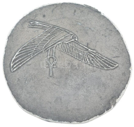 DN 'Hórusz' egyoldalas, festett gipsz emlékérem (63mm) T:2 karc