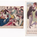 8 db RÉGI humoros motívum képeslap vegyes minőségben / 8 pre-1945 humorous motive postcards in mixed quality
