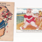 8 db RÉGI humoros motívum képeslap vegyes minőségben / 8 pre-1945 humorous motive postcards in mixed quality - Image 2