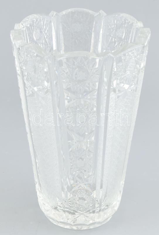 Vastag kristály váza. Hibátlan 23 cm