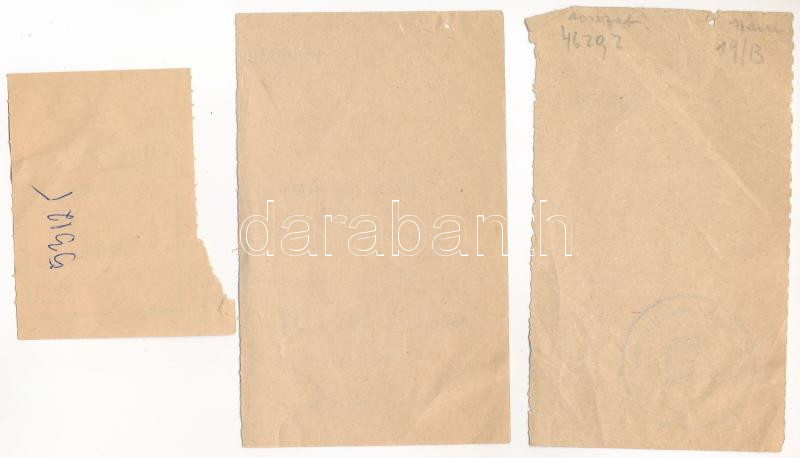 1955. 'Hatodik Békekölcsön' nyereménykölcsön 50Ft-ról szárazpecséttel, '41/A 66605' + 2db jegyzésigazolás és 1db OTP ellenőrző szelvény(?) T:III kis szakadás, fo. - Image 4