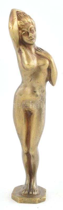Akt, bronz, jelzés nélkül, m: 15,5 cm