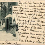 1901 Künstler-Postkarte der Meggendorfer Blätter Nr. 504. / German military art postcard, winter (EK)