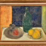 Tuba jelzéssel (a hátoldalán): Csendélet. Olaj, fa, dekoratív fakeretben, 30×39 cm - Image 2