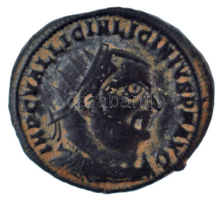 Római Birodalom / Alexandria / I. Licinius 321-324. 1/4 Follis bronz (2,35g) T:2 patina Roman Empire / Alexandria / Licinius I 321-324. 1/4 Follis bronze 'IMP C VAL LICIN LICINIVS PF AVG / IOVI CONS-ERVATORI - X - II mu - SMAL?' (2,35g) C:XF