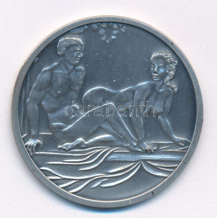 Németország DN 'Római Spintria' kétoldalas jelzett Ag replika tanúsítvánnyal (20g/0.999/40mm) T:1 Germany ND 'Roman Spintriae' two-sided hallmarked Ag replica with certificate (20g/0.999/40mm) C:UNC