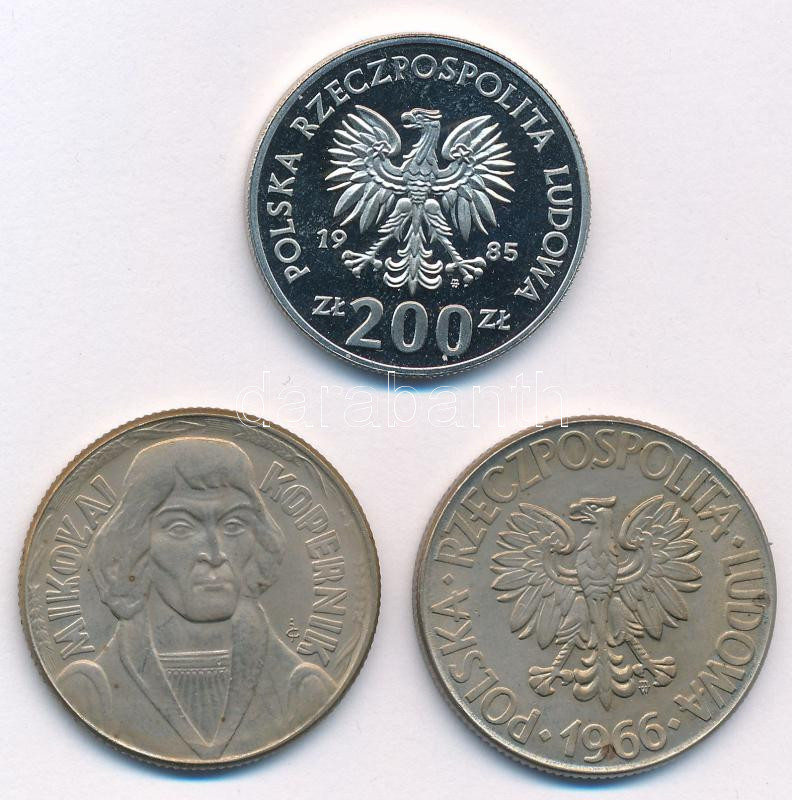 Lengyelország 1985. 200Zl Cu-Ni 'Labdarúgó VB Mexikó' próbaveret 'PRÓBA' jelzéssel + 1965-1966. 10Zl Cu-Ni (2xklf) T:PP,2- Poland 1985. 200 Złotych Cu-Ni 'Football World Cup Mexico' trial strike with 'PRÓBA' mark + 1965-1966. 10 Złotych - Image 2