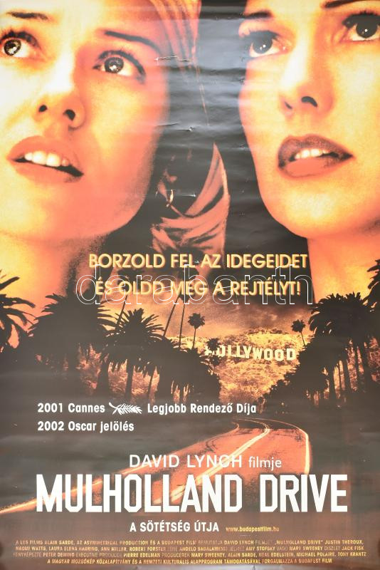 2001 Mulholland Drive, A sötétség útja, moziplakát, szakadásokkal, 96×68 cm