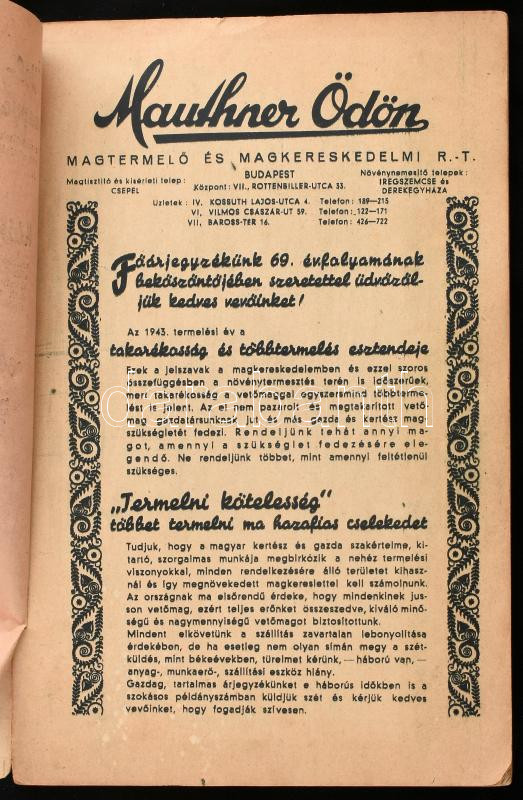 1910-1943 2 db Mauthner árjegyzék, az egyik borítója hiányzik, a másik borítója kopott. - Image 2