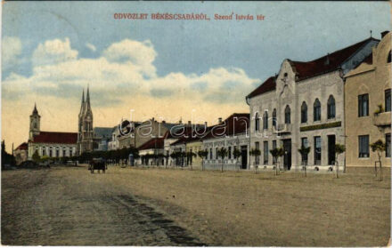 1914 Békéscsaba, Szend (Szent) István tér, Békésmegyei Általános Takarékpénztár (EK)