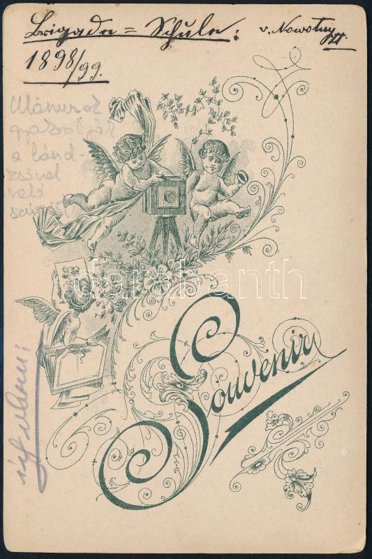 1899 Ulánus katonák lándzsavívó gyakorlata. Kabinetfotó 11x16 cm - Image 2