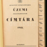 1941 Budapest Székesfőváros Üzemi Alkalmazottainak Címtára. Egészvászon kötésben, 306 p - Image 2